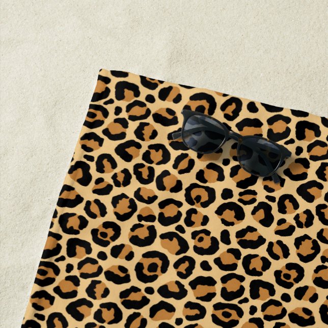 Serviette De Plage Design classique série Leopard 6 (En situation)