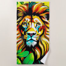 Design d'art pop de Jungle Lion