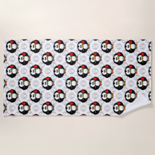 Serviette De Plage Design de Motif de surface de pingouin mou Imprime