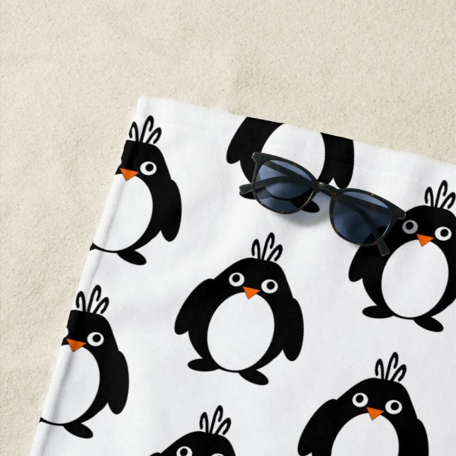 Serviette De Plage Design de pingouin (En situation)