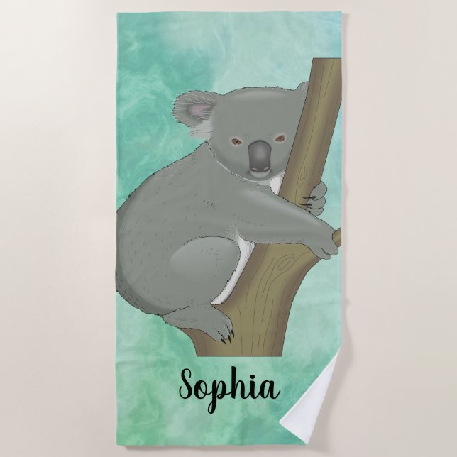 Serviette de plage design Koala Bear (Devant)