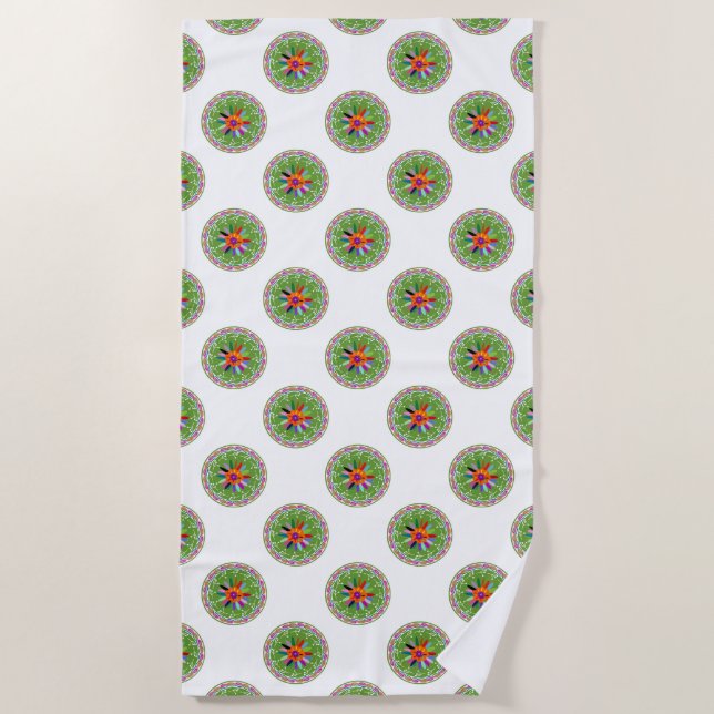 Serviette De Plage Design Otomi moderne (Devant)