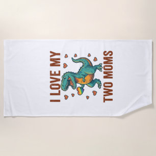Serviette De Plage Deux mamans fières de la conception de T-Shirt vec