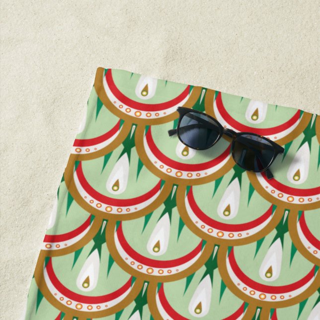 Serviette de plage Dewdrop Scales (En situation)