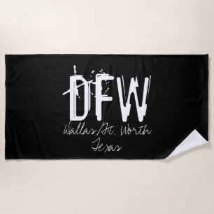Serviette De Plage DFW Dallas - Code de l'aéroport