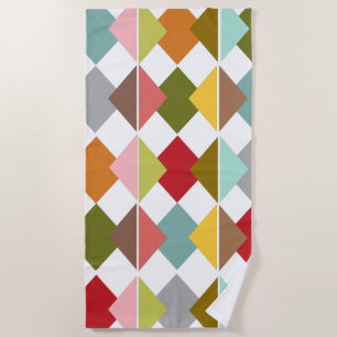 Serviette De Plage Diamants modernes du milieu du siècle