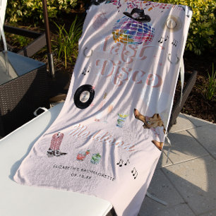 Serviette De Plage Disco Cowgirl Nashville Rose Rodeo   Bachelorette