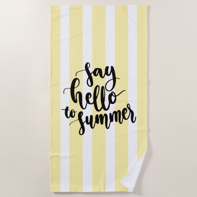 Serviette De Plage Dites Bonjour À Été (Devant)
