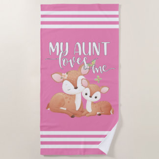 Serviette De Plage Doe et Fawn Ma tante m'aime