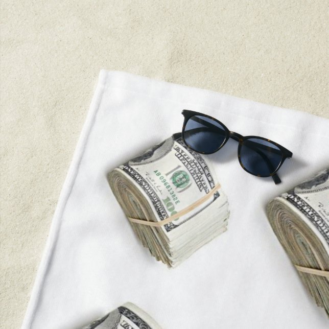 Serviette De Plage Dollars (En situation)