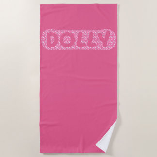 Serviette De Plage Dolly, coeurs nom costume Par CallisC