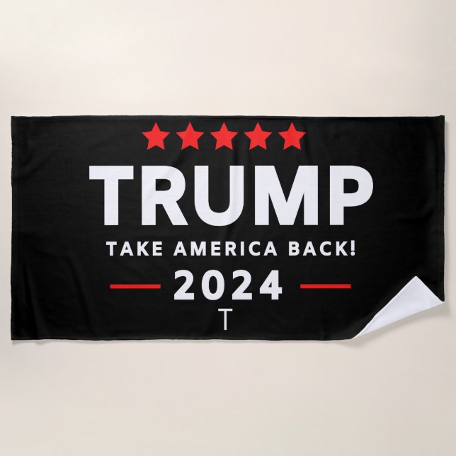 Serviette De Plage Donald Trump 2024 redonne l'élection américaine (Devant)
