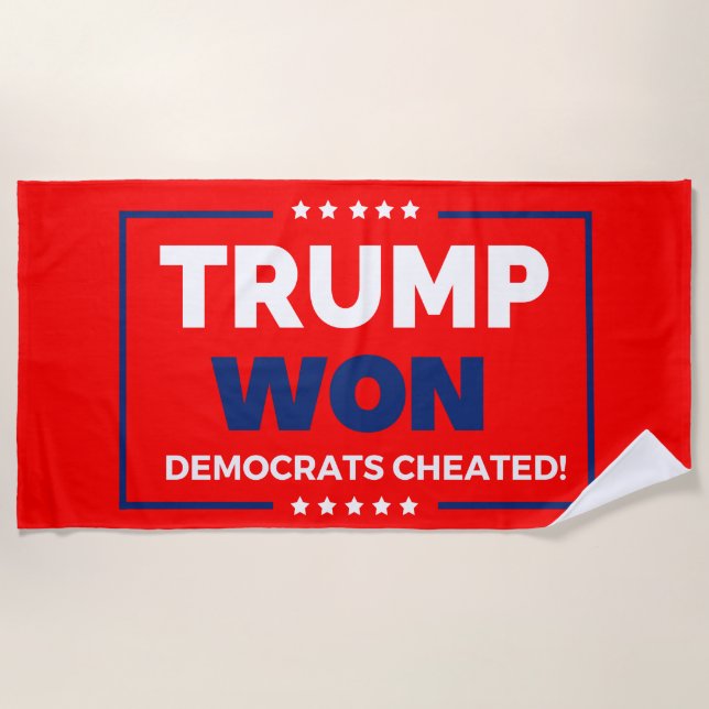 Serviette De Plage Donald Trump 2024 Trump a gagné (Devant)