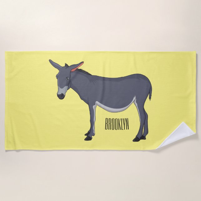 Serviette De Plage Donkey cartoon (Devant)