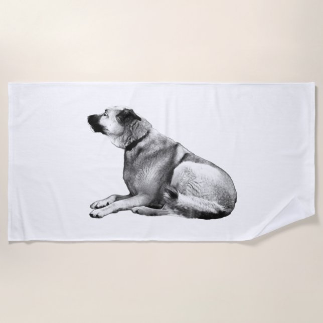 Serviette De Plage Douce Calme Alpine (Devant)