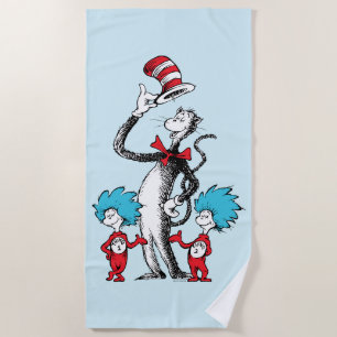 Serviette De Plage Dr Seuss Chat dans le Casquette, Chose un & Chos