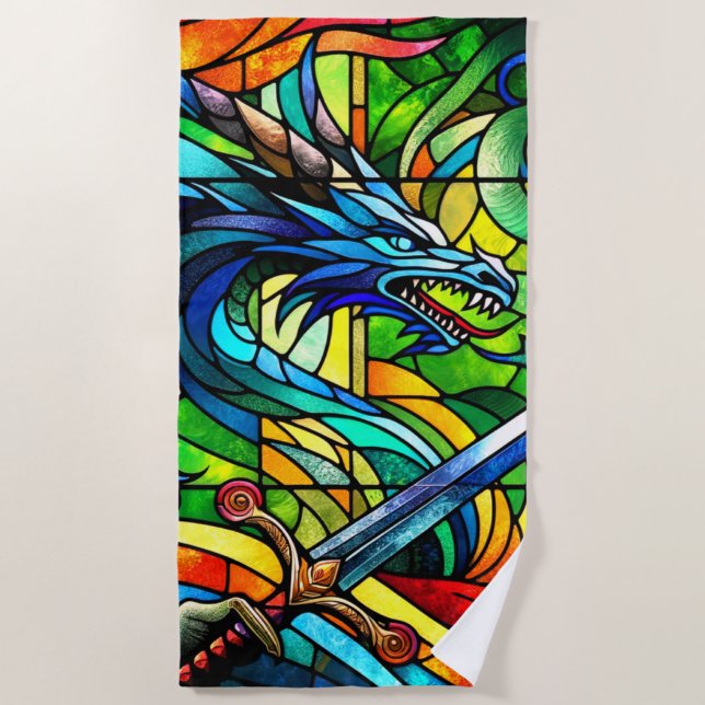 Serviette De Plage Dragon Art (Devant)