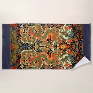 Serviette De Plage Dragon asiatique chinois Art coloré
