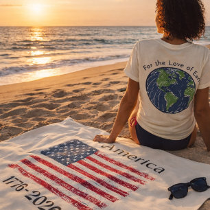 Serviette De Plage Drapeau Américain 1776 à 2026 États-Unis 250e Anni