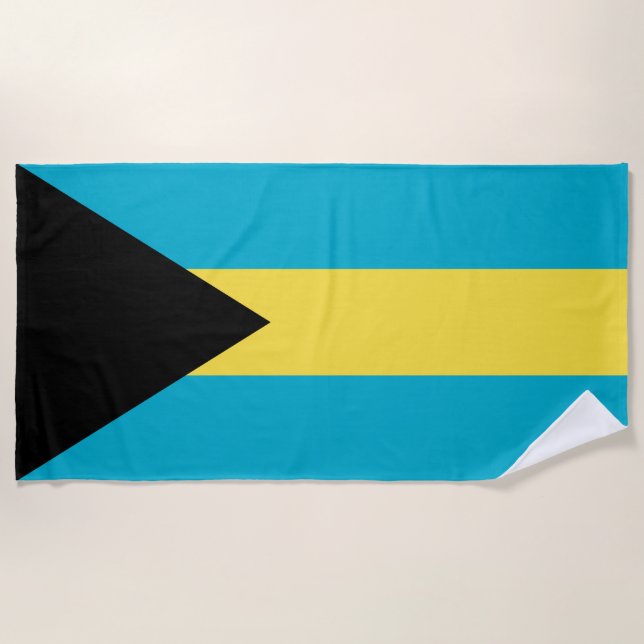 Serviette De Plage Drapeau bahaméen (Devant)