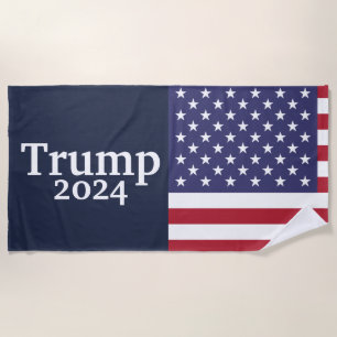 Serviette De Plage Drapeau bleu Donald Trump 2024 américain