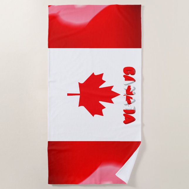 Serviette De Plage Drapeau canadien (Devant)