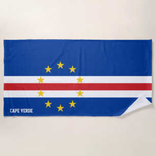 Serviette De Plage Drapeau Cap Vert Splendide Patriotique