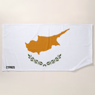 Serviette De Plage Drapeau Chypre Splendide patriotique