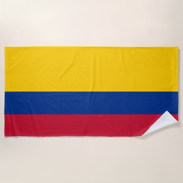Serviette De Plage Drapeau Colombie (Devant)
