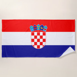 Serviette De Plage Drapeau de Croatie
