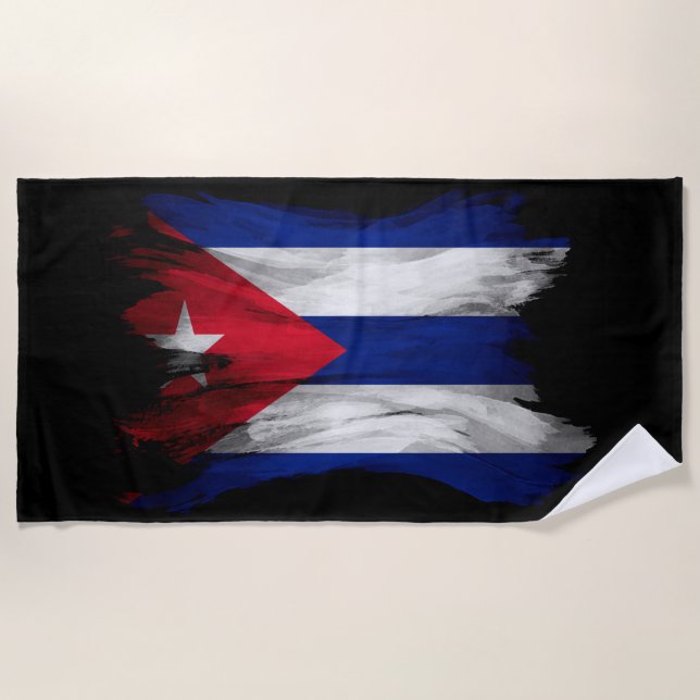 Serviette De Plage Drapeau de Cuba bracelet, drapeau national (Devant)