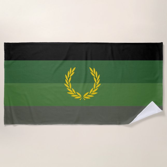 Serviette De Plage Drapeau de fierté de l'uniforme militaire (Devant)