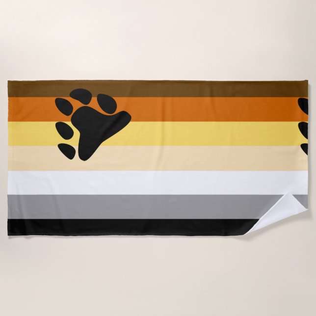 Serviette De Plage Drapeau de fierté des Ours (Devant)