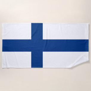 Serviette De Plage Drapeau de Finlande
