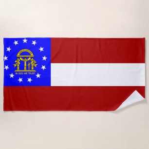 Serviette De Plage Drapeau de Géorgie