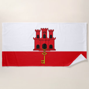Serviette De Plage Drapeau de Gibraltar