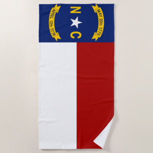 Serviette De Plage Drapeau de la Caroline du Nord