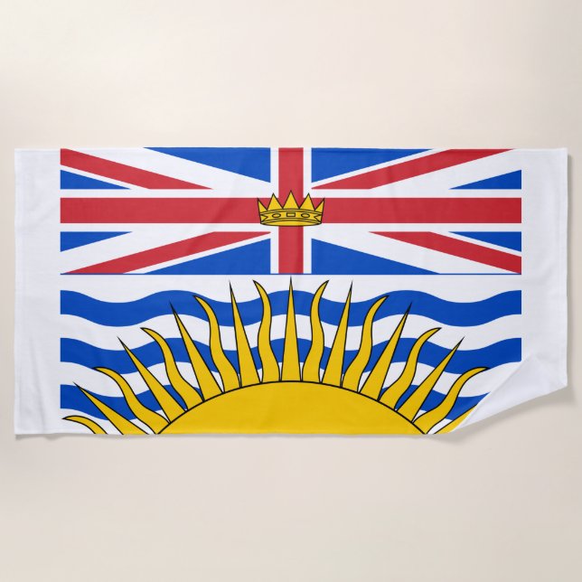 Serviette De Plage Drapeau de la Colombie-Britannique (Devant)
