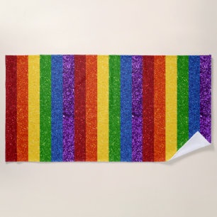 Serviette De Plage Drapeau de la Fierté arc-en-ciel LGBT Parties scin