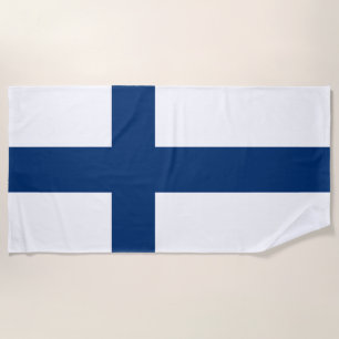 Serviette De Plage Drapeau de la Finlande