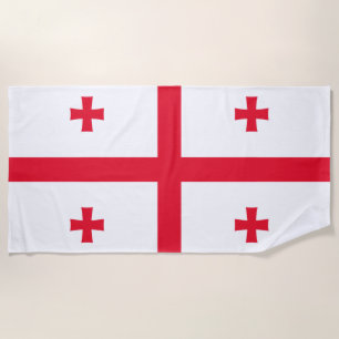 Serviette De Plage Drapeau de la Géorgie
