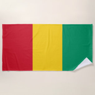 Serviette De Plage Drapeau de la Guinée