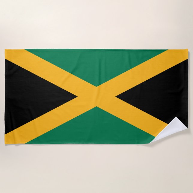 Serviette De Plage Drapeau de la Jamaïque (Devant)
