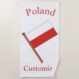 Serviette De Plage Drapeau de la Pologne Thunder_Cove