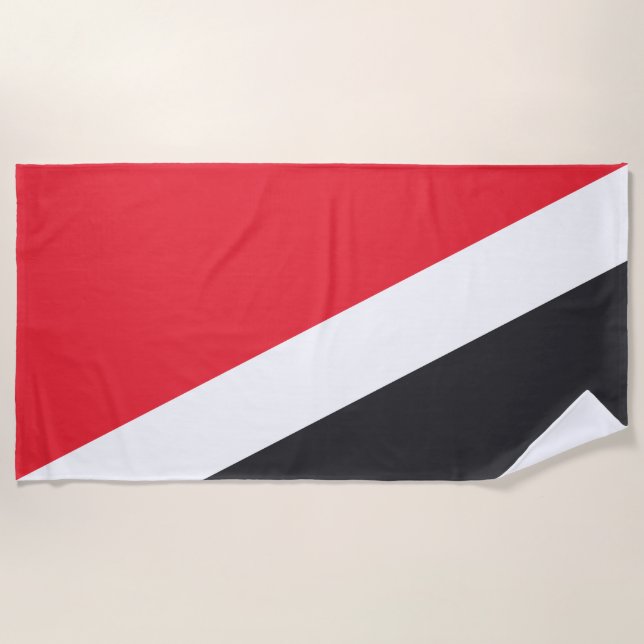 Serviette De Plage Drapeau de la Principauté de Sealand (Devant)