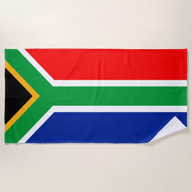 Serviette De Plage Drapeau de l'Afrique du Sud (Devant)