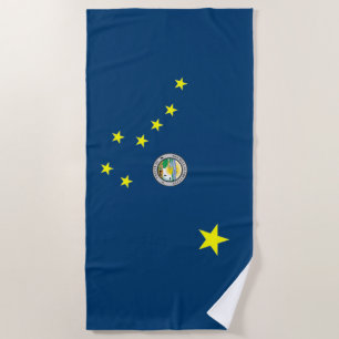Serviette De Plage Drapeau de l'Alaska