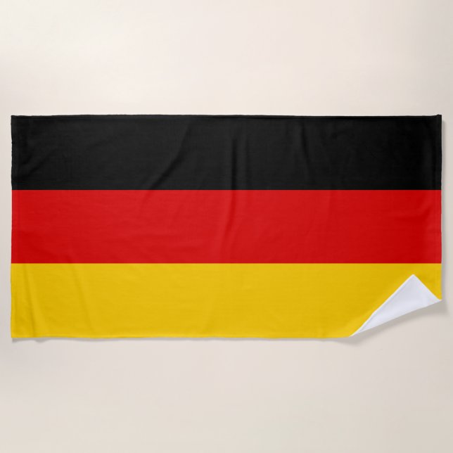 Serviette De Plage Drapeau de l'Allemagne (Devant)