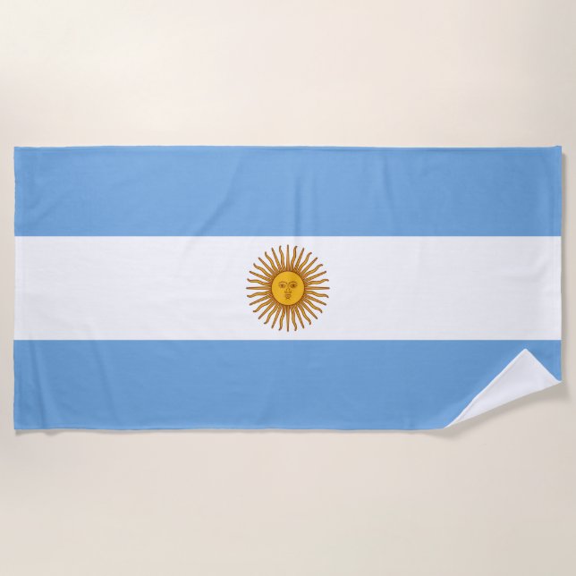 Serviette De Plage Drapeau de l'Argentine (Devant)