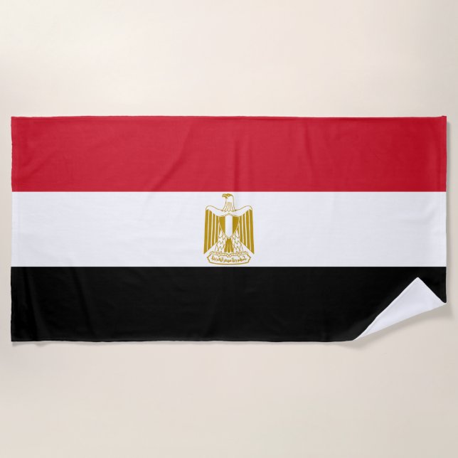 Serviette De Plage Drapeau de l'Égypte (Devant)